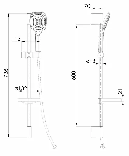 Душовий гарнітур cromo Volle Cascada 1586.170201, Хром - фото 2