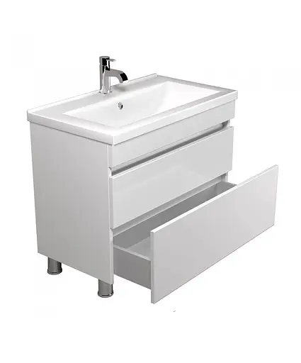 Тумба Мойдодир MoonShine 80 з умивальником Cosmo 80 підлогова Білий - фото 3