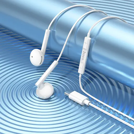 Проводные наушники Hoco M95, Type-C, 1.2m, белые - фото 6