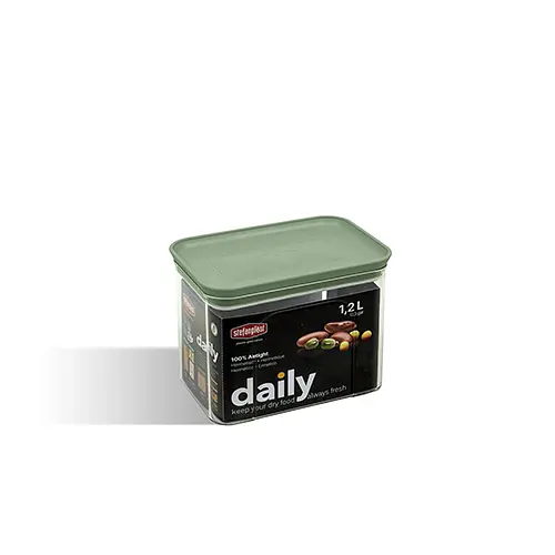 Прямоугольная емкость для хранения продуктов Daily 1,2л зеленая (57451) - фото 2