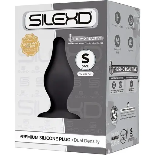 Анальна пробка SilexD (Model 2 size S) двошаровий силікон + Silexpan діаметр 3.4 см - фото 2
