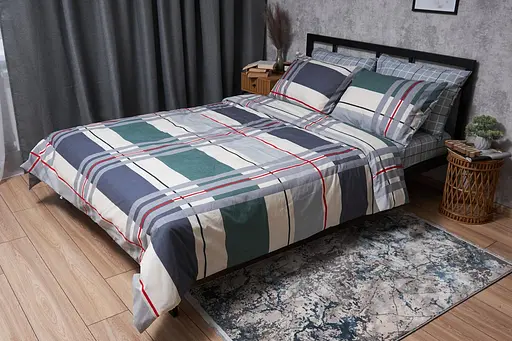 Комплект постельного белья Moon&Star Бязь Gold Люкс Cloudy King Size 220x240 наволочки 4х70х70 - фото 1