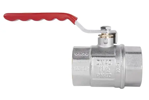 Кран шаровой Thermo Alliance Standart 1 1/2" ВВ прямой, никель, PN40, рычаг SD600NW40PN40 - фото 2