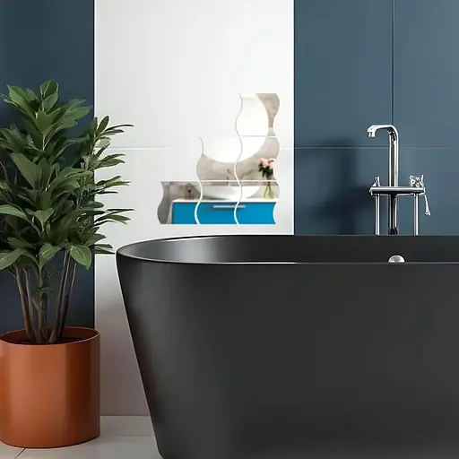 Дзеркальний декор Wall Sticker SW-00002509 акриловий самоклеючий 120х80 мм 6 шт. срібло - фото 5