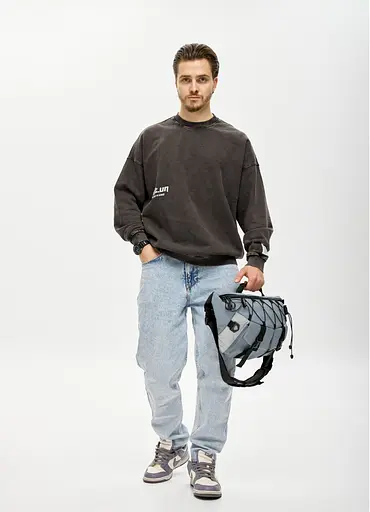 Мужская сумка-бананка под ноутбук Sambag Urban Pro голубая 46×26 см (51411210m) - фото 2