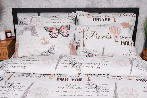 Комплект постільної білизни Moon&Star Ranforce Elite Paris For You Дитячий 110x140 см наволочки 2x50x70 см - фото 3