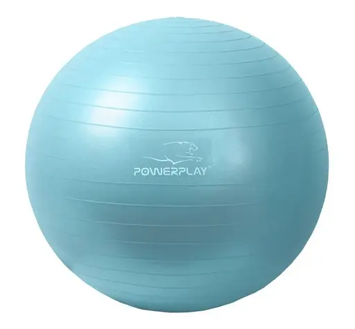 М'яч для фітнесу (фітбол) PowerPlay 4001 Ø65 cm Gymball М'ятний + помпа (PP_4001_65_Mint) - фото 2
