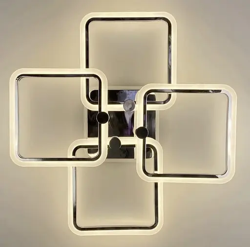 Светодиона люстра chrome на 4 рожка квадратной формы Line.F A 2503/4S CR - фото 5