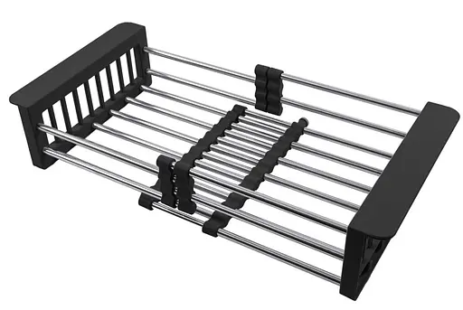 Комплект чорної кухонної мийки та змішувача з нержавіючої сталі NB-4643, Чорний - фото 6