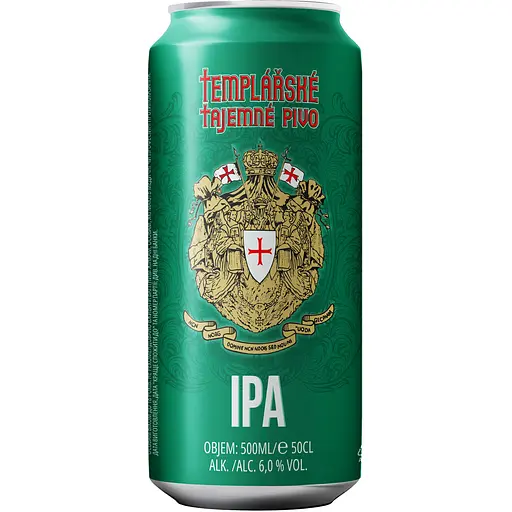 Пиво Templarske IPA світле фільтроване 6% 0.5 л