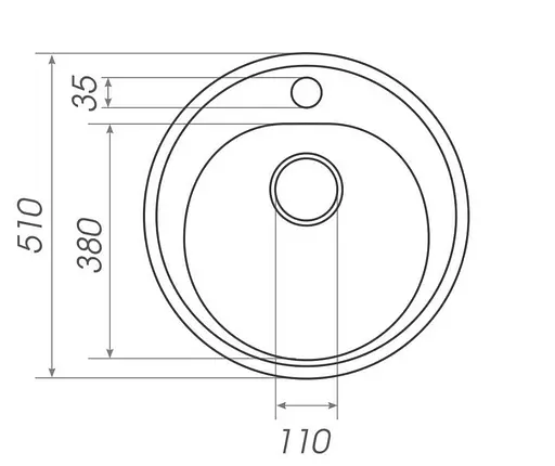 Кухонная мойка Platinum 510 LUNA (SP000025053) - фото 5