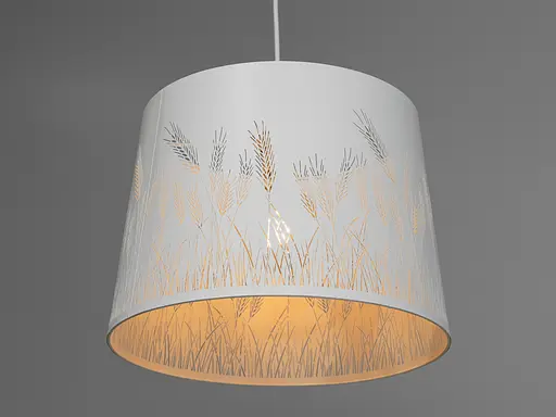 Тематический светильник подвес в стиле Лофт "Поле", белый светильник. - фото 2