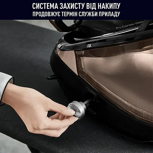 Tefal Праска-парогенератор Pro Express Vision, 3000Вт, 1200мл, паровий удар -800гр, постійна пара - 180гр, керам. підошва, чорно-золотий - фото 6