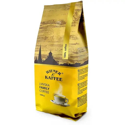 Кофе "Віденська кава" Львовский в зернах Golden 1 кг - фото 1