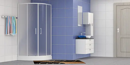 Душова кабіна Eger Tisza 80x80 скло Zuzmara 599-020, матовий, білий - фото 4