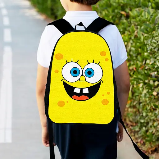 Рюкзак детский Губка Боб 34х27см, городской ранец для мальчика (00509)