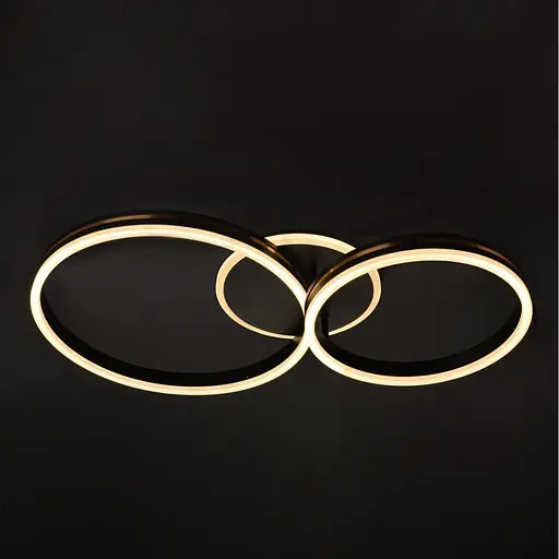 Люстра стельова Brille світлодіодна 53W WW BK+GD (WBL-54C/3) - фото 3