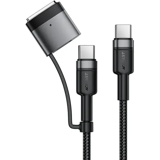 Кабель Acefast C22-05 USB-C to USB-C / magnetic aluminum alloy charging data cable Black