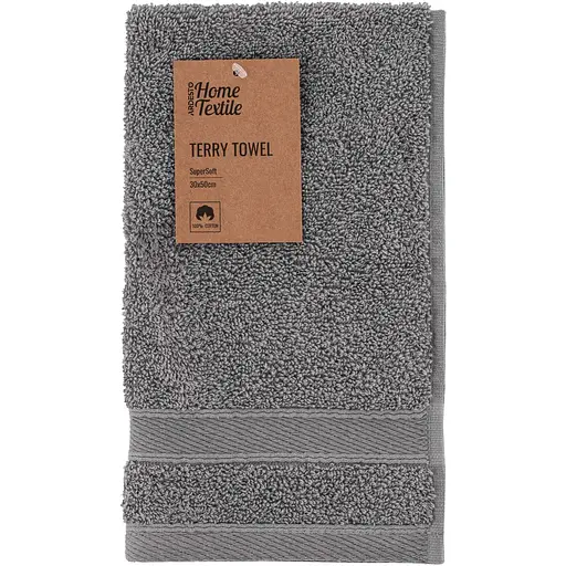 Полотенце махровое Ardesto SuperSoft 30х50 см 100% хлопок серое (ART2230SL)  - фото 1