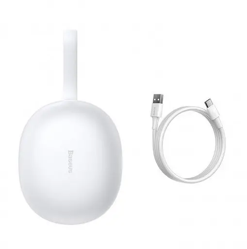 Бездротові навушники Bluetooth Baseus W05 Encok True Wireles, TWS, Qi, IP55, BT5.0, SBC, AAC, 30mAh, 400mAh, 4h, (NGW05-01) white - фото 4