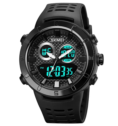 Наручний годинник чоловічий Skmei 2014 Black Black, 2014BKBK (18430) - фото 3