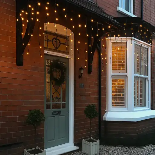 Уличная гирлянда Бахрома GarlandoPro 12 м 200 LED черная проволока Желтая 12MBY - фото 2