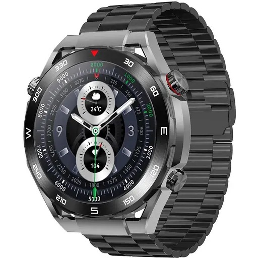 Розумний смарт-годинник Smart Watch Ultimate AMOLED Full HD екран +2 додаткових ремінця в комплекті Чорний