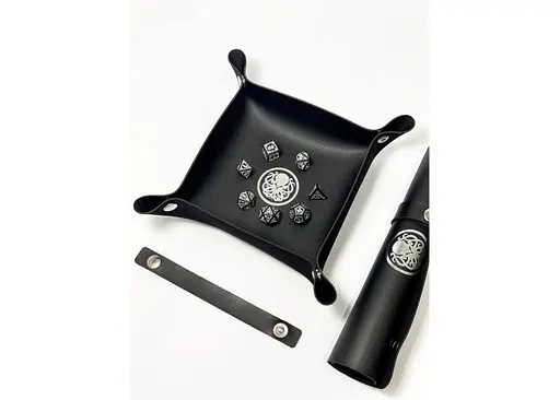 Настольная игра Планета Ігор Лоток для кубиков Ктулху (черный) (Dice tray Cthulhu black) (pi-dt001) - фото 8