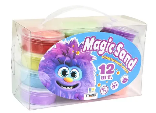 Набір кінетичного піску Magic Sand, 12 шт., Strateg