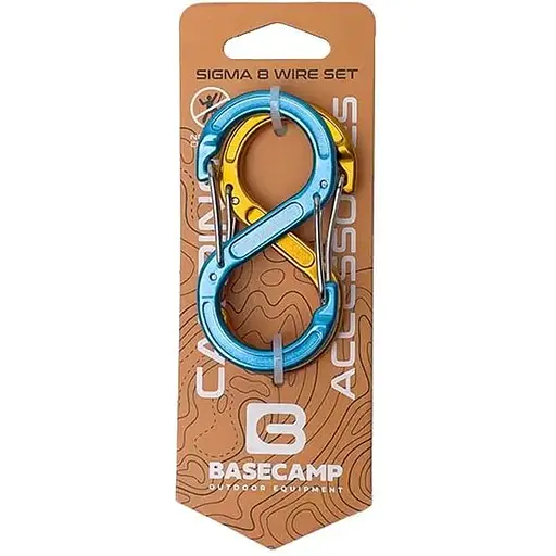 Набір карабінів Base Camp Sigma 8 Wire Set 2 шт Blue/Orange (1033-BCP 61016)