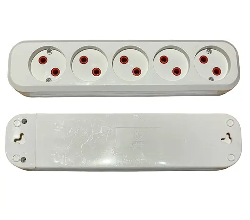 Колодка PROFI быстрой уборки 5 гнезд без заземления (конт.группа медь) (19409) ТМ LUMANO - фото 1