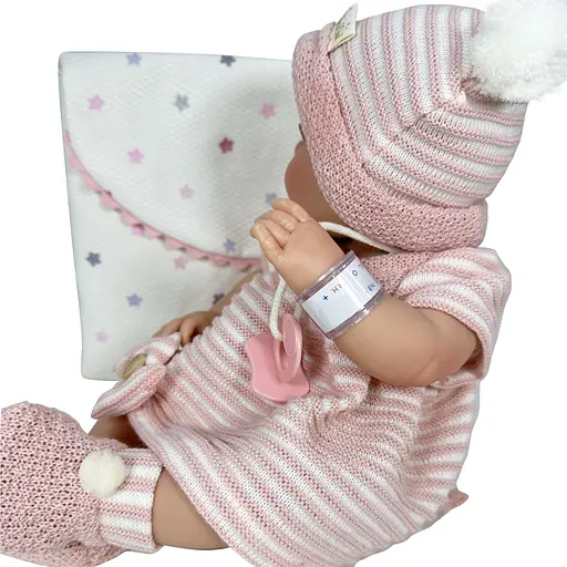 Лялька Nines d'Onil Reborn у рожевому одязі дівчинка 37 см (245) - фото 3