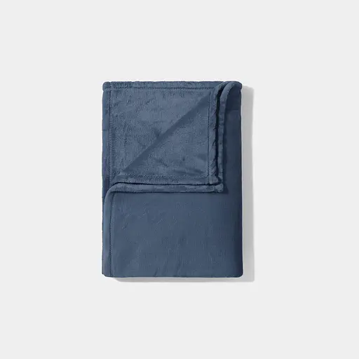 Плед LeLit велсофт гладкокрашеный 180х200 см серо-синий PL-0005 (le2000000340364) - фото 4