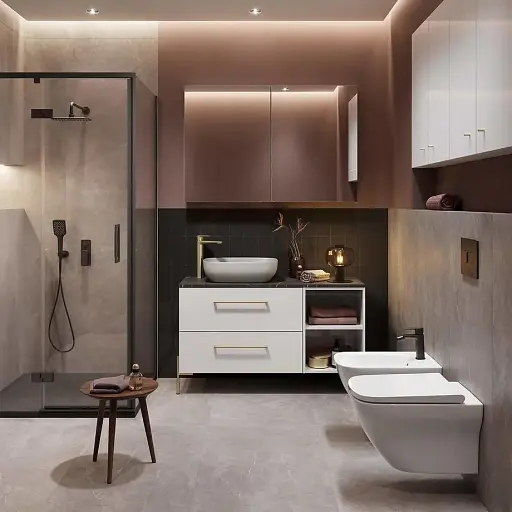 Комплект для ванни та душу прихованого монтажу Cersanit Larga S952-031 СЕТ B344 зі змішувачем Чорний 30412 - фото 6