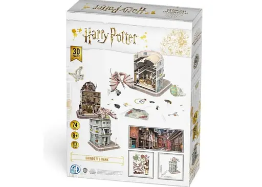 Пазл 4D Puzz 3D Банк Ґрінґотс Гаррі Поттер Gringotts Bank Set 3D puzzle 74 ел. (4dpuz005) - фото 3