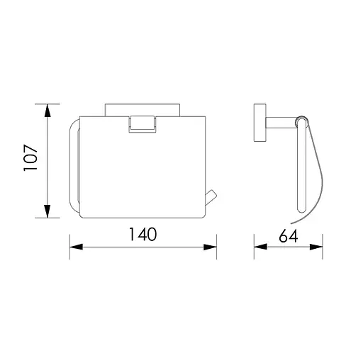Тримач туалетного паперу Imprese Valtice хром 142320 Хром - фото 2