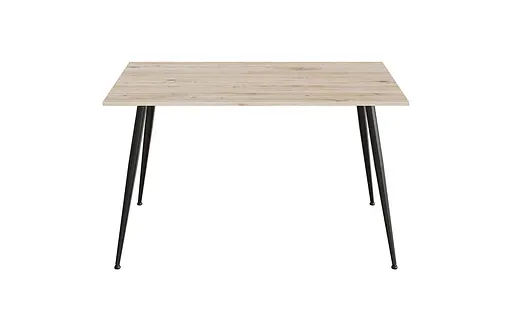 Кухонний стіл Марсель 40 Ferrum-decor 75x120x60 Чорний метал ДСП Дуб Сан-Марино 16 мм (FRD-106758)