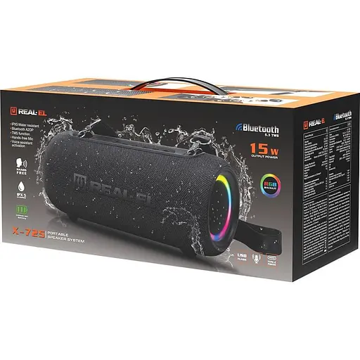 Портативна акустика Real-EL X-725 Black (EL121600028) - фото 9