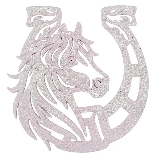 Елочная игрушка MIS LT Лошадь-подкова 11х11х0,5 см розовый - фото 1