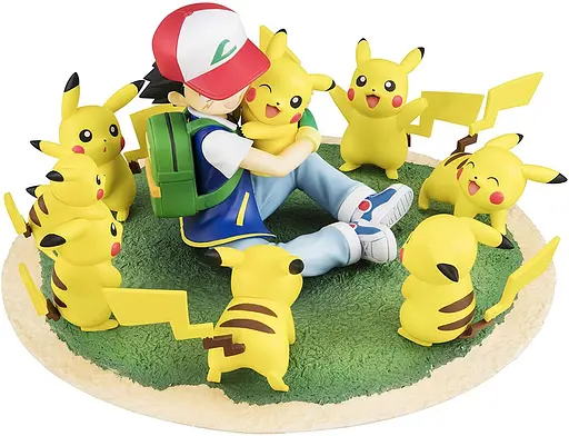 Діорама 3D Сатоші та Пікачу Кишенькові Монстри Покемони Series Ash and Pikachu 12см Pokеmon 33.33 - фото 4