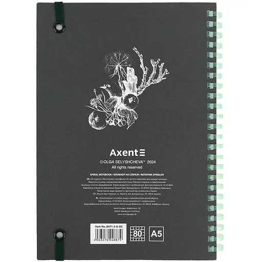 Блокнот Axent Green birds OS на спирали А5 в клетку 80 листов (8471-3-A-OS) - фото 3