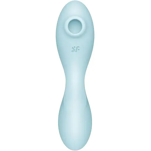 Вакуумний смарт-стимулятор із вібрацією Satisfyer Curvy Trinity 5+ Блакитний - фото 4