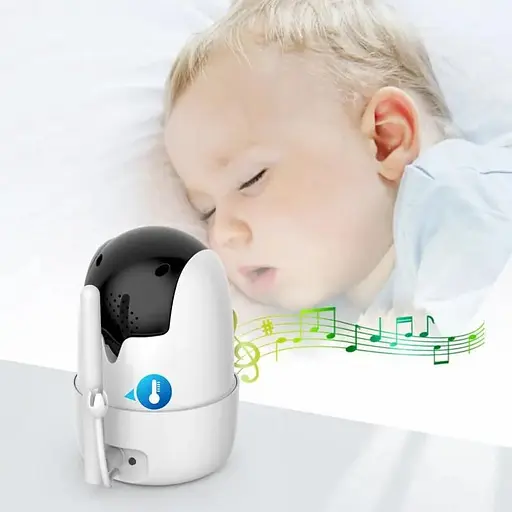 Видеоняня Baby Monitor SM651B двухсторонней связью, датчиком звука и ночным видением - фото 2