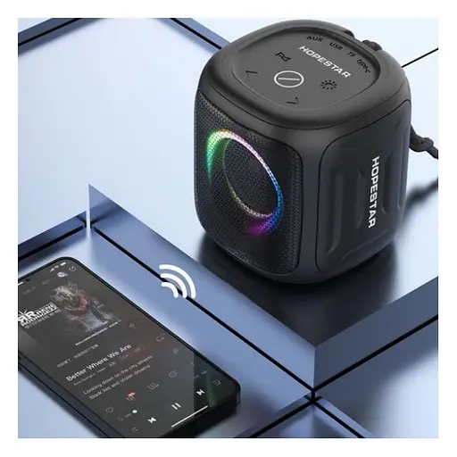 Колонка портативна - бездротова акустика Hopestar PARTY 100 mini Army Green (зелена) - фото 3