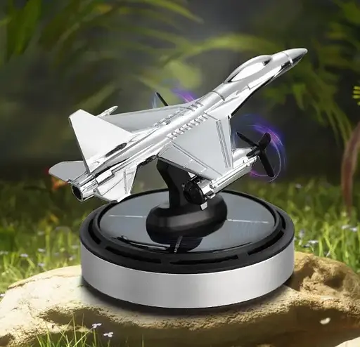 Ароматизатор для автомобіля Винищувач B2 f16 на сонячній батареї Сріблястий - фото 5