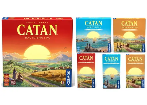 Настольная игра Rozum Катан + 5 дополнений (укр.) (R100UA+5)