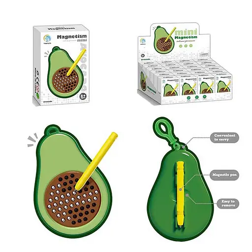 Дошка магнітна мозаїка, авокадо, 11x7x1.5 см, брелок 19 см, 32.5x12x18 см - фото 2