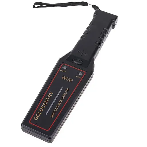 Ручной металлодетектор - досмотровый металлоискатель Goldcentry GC-1002 со шкалой уровня сигнала (100191)