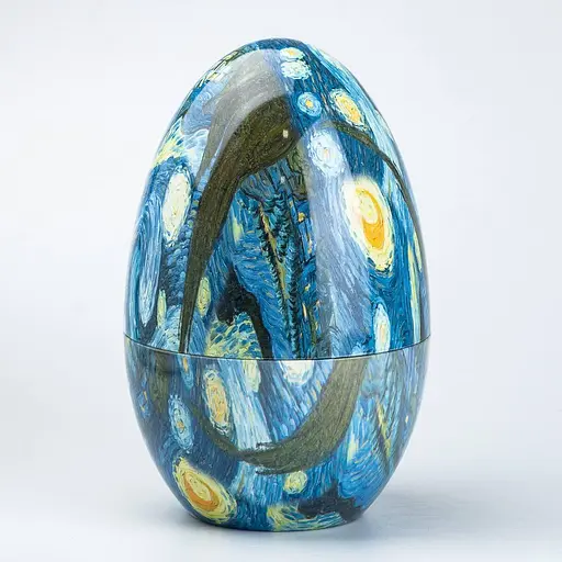 Набор столовых приборов TS Kitchen Ван Гог на 6 персон из нержавеющей стали Серебристые 24 штуки в яйце - фото 2