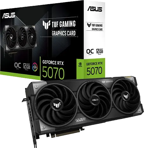Відеокарта GeForce RTX 5070 12GB Asus TUF Gaming OC (TUF-RTX5070-O12G-GAMING)